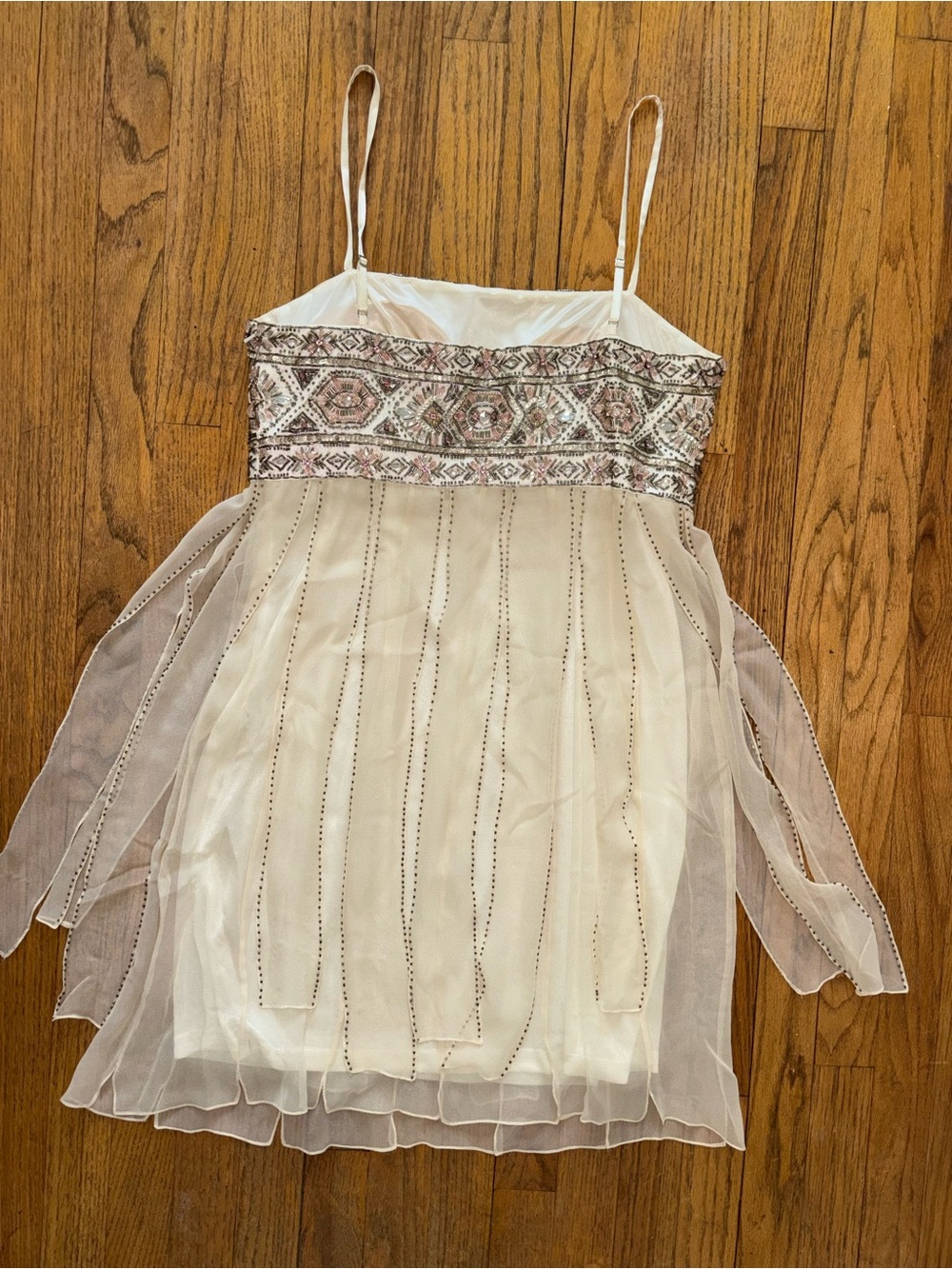 Sue Wong Nocturne Beaded Silk Chiffon Mini Dress - Picture 2 of 14